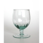 Preview: OPTIC BELL Wasserglas / Weinkelch / Kelchglas, 320 cc, Recyclingglas, recyceltes Glas, Handgearbeitet