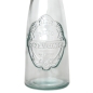Preview: ECOVINTAGE Flasche Ornamentrelief mit Ausgießer, 300 cc, Recyclingglas, Mediterranea Lifestyle, recycelte Glas