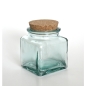 Preview: PUCHADES Vorratsglas / Vorratsbehälter, 0,5 Liter, Recyclingglas, Korkverschluss, Mediterranea Lifestyle, recyceltes Glas
