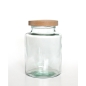 Preview: MOL Vorratsglas, holzverkleideter Twist Off Deckel, 2,3 Liter, Recyclingglas, hergestellt in der EU, recyceltes Glas
