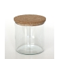 Preview: VARI Vorratsglas / Aufbewahrungsglas mit Korkdeckel, 300 cc, Recyclingglas, handgearbeitet, recyceltes Glas