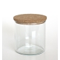 Preview: VARI Vorratsglas / Aufbewahrungsglas / Glasdose mit Korkdeckel, 300 cc, Recyclingglas, handgearbeitet