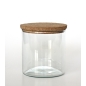 Preview: VARI Vorratsglas / Aufbewahrungsbehälter mit Korkdeckel, 300 cc, Recyclingglas, handgearbeitet, recyceltes Glas