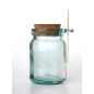 Preview: CUCHARA Vorratsglas / Gewürzglas mit Holzlöffel, 250 cc, Recyclingglas, Mediterranea Lifestyle, recyceltes Glas