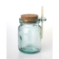 Preview: CUCHARA Vorratsglas mit Holzlöffel, 250 cc, Recyclingglas, Mediterranea Lifestyle, recyceltes Glas, Zuckerdose