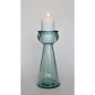 Preview: LUZ Kerzenhalter / Kerzenleuchter, 30 cm, Recyclingglas, Mediterranea Lifestyle, recyceltes Glas