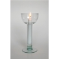Preview: BRUSELA Kerzenhalter / Windlicht z. Befüllen mit Wasser, Recyclingglas, handgearbeitet, recyceltes Glas