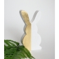 Preview: Deko-Figur Hase, 17 cm, reine Handarbeit, hergestellt in Deutschland, handkoloriert und handverziert