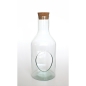 Preview: Flaschenvase / Terrarium-Vase / Pflanzgefäß, Recyclingglas, hergestellt in Europa, recyceltes Glas