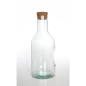 Preview: Flaschenvase / Terrarium-Vase / Pflanzgefäß mit Kork, Recyclingglas, hergestellt in Europa, recyceltes Glas