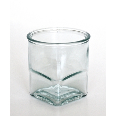 SQUARE Wasserglas / Saftglas / Weinglas, 300 cc, Recyclingglas, hergestellt in Spanien, recyceltes Glas