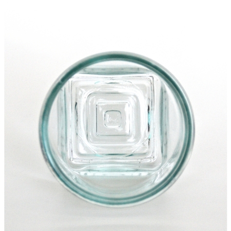 SQUARE Wasserglas / Saftglas / Barglas, 300 cc, Recyclingglas, hergestellt in Spanien, recyceltes Glas