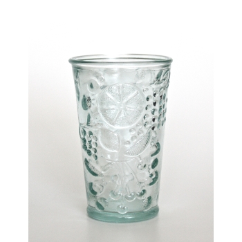 FRESH Wasserglas / Saftglas / Allzweckglas, Frucht-Motiv, Recyclingglas, Trinkglas recyceltes Glas