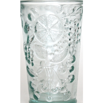 FRESH Wasserglas / Saftglas / Weinglas, Frucht-Motiv, Recyclingglas, Trinkglas recyceltes Glas