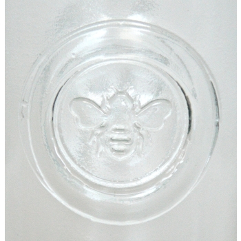 HONEY Wasserglas / Trinkglas, Bienen-Motiv (Relief), Recyclingglas, hergestellt in Spanien, recyceltes Glas