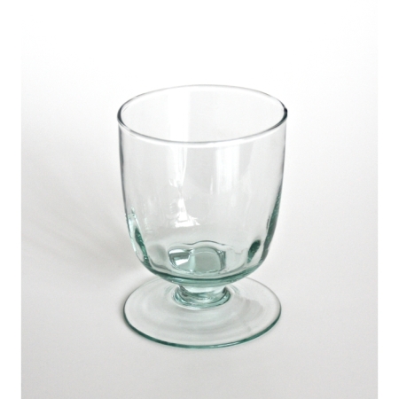 OPTIC Kelchglas / Wasserglas mit dezenter Rillenstruktur, 250 cc, Recyclingglas, Handgearbeitet