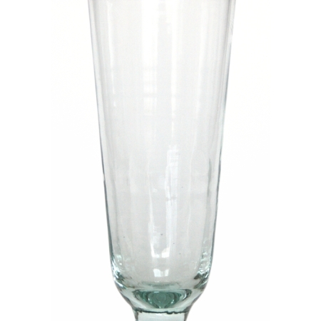 OPTIC Sektglas / Sektkelch mit Rillenstruktur, Recyclingglas, Handgearbeitet, recyceltes Glas