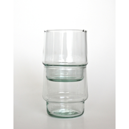 LYS Weinglas / Wasserglas / Glasbecher, Recyclingglas, hergestellt in Europa, recyceltes Glas, stapelbar