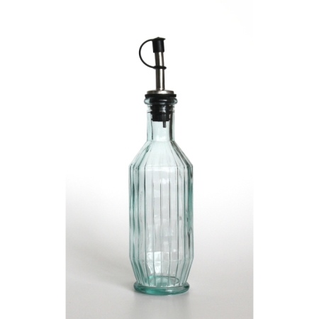STREPE Flasche mit Ausgießer / Dosierflasche, 300 cc, Recyclingglas, Mediterranea Lifestyle, recycelte Glas