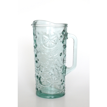 FRESH Krug / Glaskanne, Frucht-Motiv, 1,5 Liter, Recyclingglas, Relief, recyceltes Glas