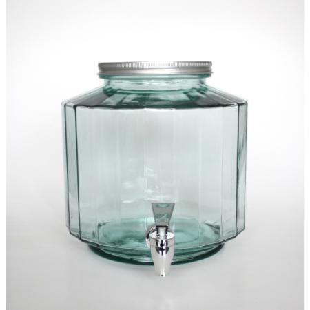 STREPE Getränkespender, 6 L, Recyclingglas, Mediterranea Lifestyle, recyceltes Glas