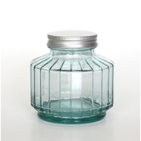 STREPE Vorratsglas mit Schraubdeckel, 300 cc, Recyclingglas, Mediterranea Lifestyle, recyceltes Glas