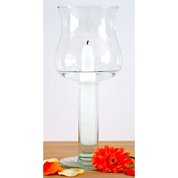 TULIPAN Kerzenhalter / Wasserkerzenhalter / Windlicht, Recyclingglas, hergestellt in Europa, recyceltes Glas