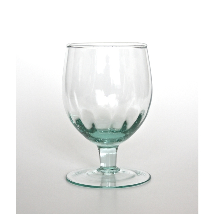 OPTIC BELL Wasserkelch / Weinglas / Allzweckglas, 320 cc, Recyclingglas, recyceltes Glas, Handgearbeitet