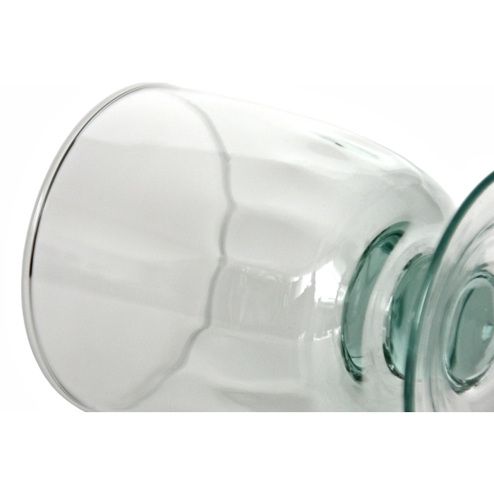 OPTIC Kelchglas / Weinglas - dezente Rillenstruktur, 250 cc, Recyclingglas, Handgearbeitet, recyceltes Glas
