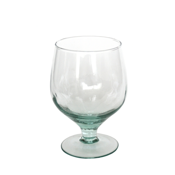 OPTIC BELL Kelchglas / Wasserkelch / Cognacschwenker, 550 cc, Recyclingglas, mundgeblasen, recyceltes Glas