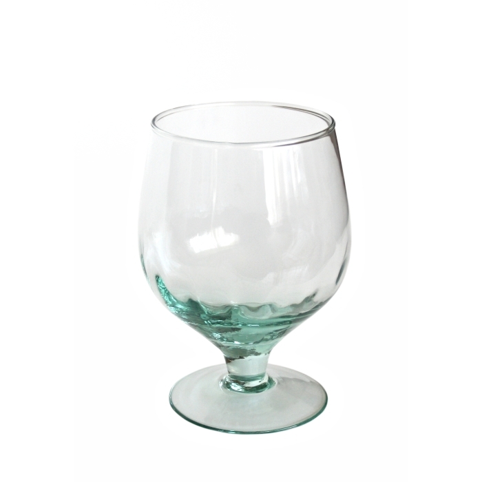 OPTIC BELL Kelchglas / Wasserglas / Bierschwenker, 550 cc, Recyclingglas, handgearbeitet, recyceltes Glas