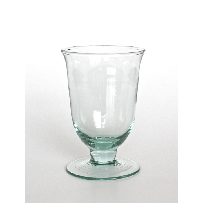 CAMPANILLO SHORT NEW Wasserglas / Kelchglas, Recyclingglas, handgearbeitet, recyceltes Glas