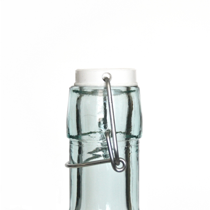 Milchflasche / Glas-Flasche / Saftflasche, Kuh-Motiv, 1 Liter, Recyclingglas, recyceltes Glas