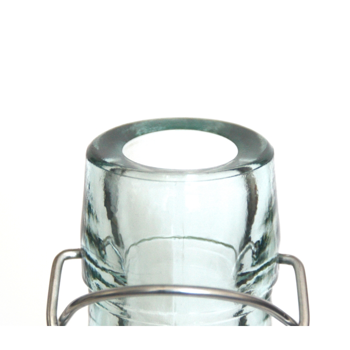 Milchflasche / Flasche mit Bügelverschluss/ Saftflasche, Kuh-Motiv, 1 Liter, Recyclingglas, recyceltes Glas