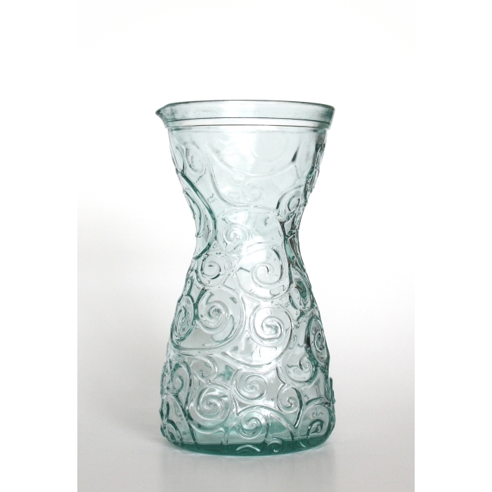 TRIANA Krug / Karaffe, Ornamente, Recyclingglas, hergestellt in Spanien, reyceltes Glas