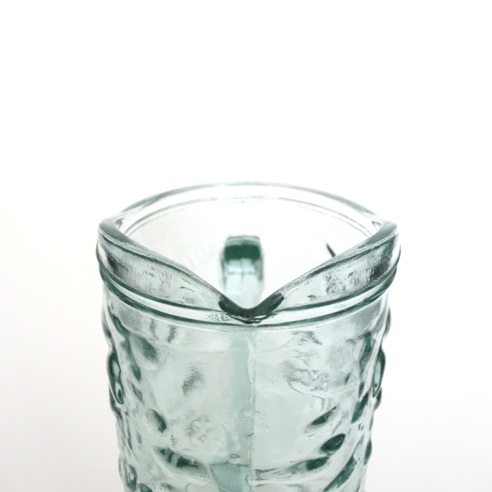 FRESH Krug / Glaskanne / SaftkrugFrucht-Motiv, 1,5 Liter, Recyclingglas, Relief, recyceltes Glas