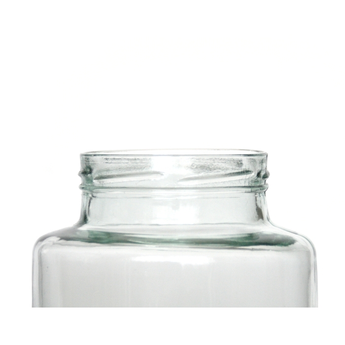 MOL Vorratsglas / Aufbewahrungsglas, holzverkleideter Twist Off Deckel, 2,3 Liter, Recyclingglas, europäische Herstellung, recyceltes Glas