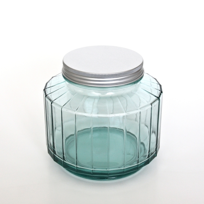 STREPE Vorratsglas / Schraubglas, 1 Liter, Recyclingglas, Mediterranea Lifestyle, recyceltes Glas