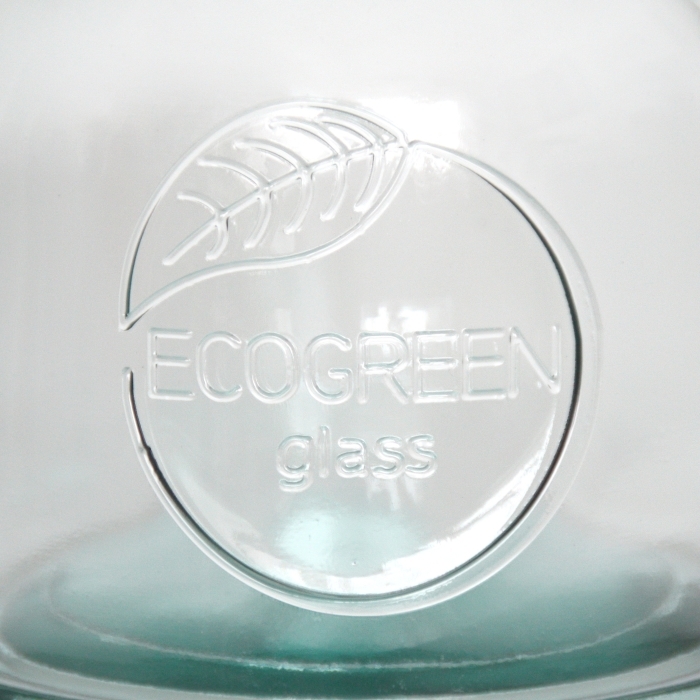 ECOGREEN Vorratsglas / Aufbewahrungsglas, Zierrelief, 800 cc, Recyclingglas, Mediterranea Lifestyel, recyceltes Glas