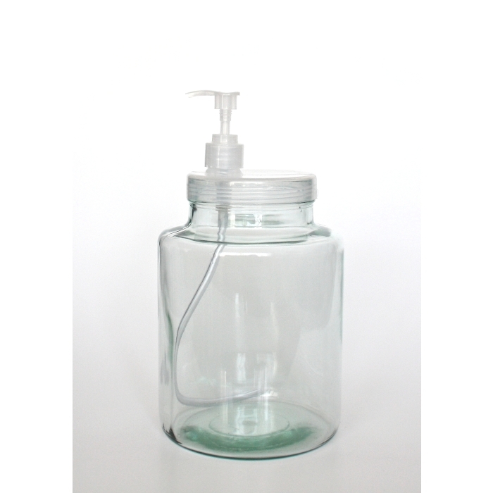 ECO Dosierspender / Seifenspender / Pumpspender, 2 Liter, Recyclingglas, recyceltes Glas