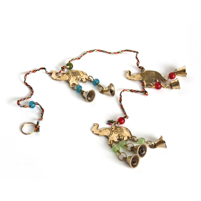 Glockenspiel Elefant, Messing, Windspiel, Glückselefant