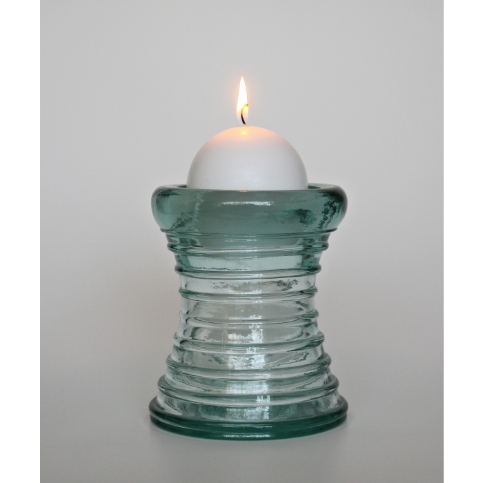 CALIPSO Kerzenleuchter, Recyclingglas, Mediterranea Lifestyle, recyceltes Glas