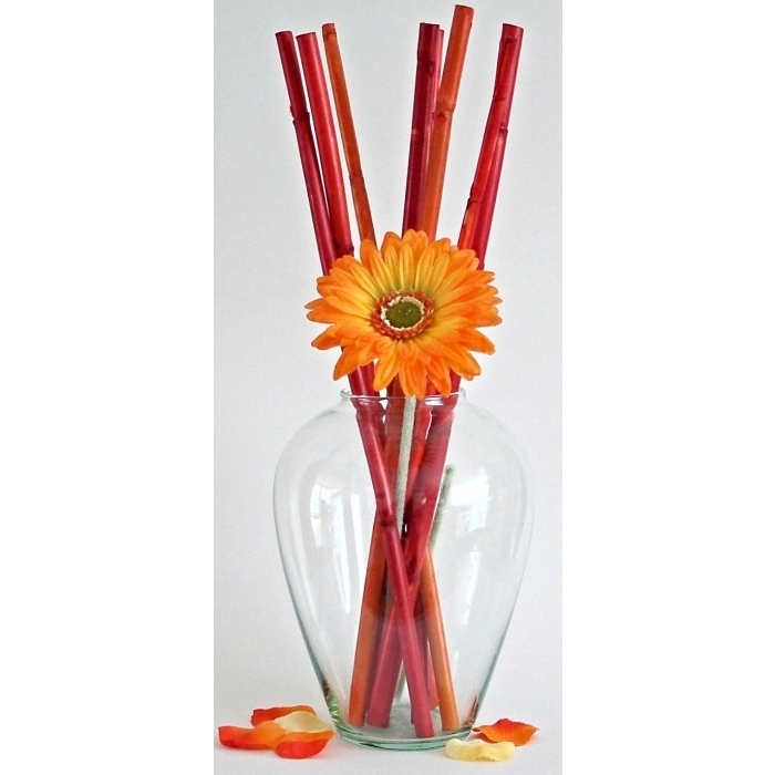 CHINA Blumenvase, 34 cm hoch, Recyclingglas, La Mediterranea, Vidreco, handgearbeitet, recyceltes Glas