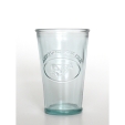 MILK Milchglas / Glasbecher / Saftglas, Kuh-Motiv, Recyclingglas, recyceltes Glas, hergestellt in Spanien