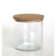 VARI Vorratsglas / Aufbewahrungsglas mit Korkdeckel, 300 cc, Recyclingglas, handgearbeitet
